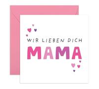 Central 23 Geburtstagskarte Wir Lieben Dich Mama Muttertag Süß Herzlich Hübsch Grußkarte Geschenkidee Mami Mutter Design Inklusive Aufkleber Von