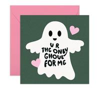 Central 23 Jolie carte d'amour fantôme - « You're The Only Ghoul For Me » - Carte d'Halloween, de Saint-Valentin, d'anniversaire pour lui, elle, petit ami, petite amie, mari, épouse - Livré avec des