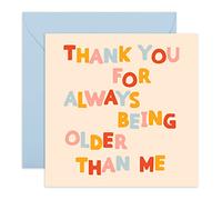 CENTRAL 23 - Jolies cartes d'anniversaire pour sœur - « Older Than Me » - Carte d'anniversaire pour amis - Carte d'anniversaire amusante - Livré avec des autocollants amusants