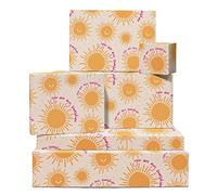 Central 23 Lot de 6 feuilles de papier cadeau Jaune avec inscription « You Are My Sunshine »