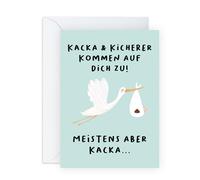 Central 23 Lustige Babyparty Karte Glückwünsche Eltern Freunde Storch Sh*ts Giggles Schwangerschaft Aufkleber Von