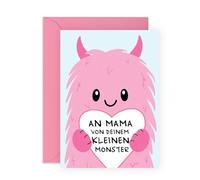 Central 23 Lustige Geburtstagskarte Frauen Mama Von Deinem Kleinen Monster Witzige Muttertagskarten Für Mutti Tante Oma Geschenkidee Sohn Tochter Süßes Design Inklusive Aufkleber Von