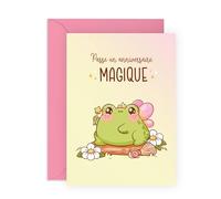 Central 23 Magique Carte Anniversaire Grenouille Unique Drôle Thème Fantaisie Enchantant Vient Avec Stickers Cadeau Anniversaire Cadeau Mignon