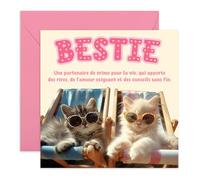 Central 23 Meilleure Amie Carte Anniversaire Chaton Mignon Douce Femme Fille Amie Vient Avec Stickers Cadeau Anniversaire Cadeau Mignon