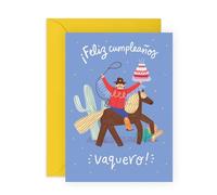 Central 23 Vaquero Tarjeta Cumpleaños Rodeo Chico Hombre Esposo Padre Hermano Viene Con Pegatinas Regalo Cumpleaños Lindo Regalo Por