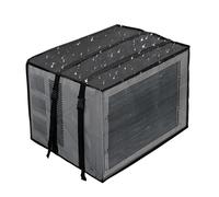 Central Air Conditioner Cover, Protective Oxford Fabric Air Conditioning Covers with Side Mesh, Black Winter Air Conditioning Covers Withstand Rain and Snow