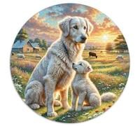 Central Asian Chien 1000 Piece Animaux Puzzle Rond, pour Enfants Adulte Éducatif Décoration pour Enfants Cadeau 12 Ans De Qualité Supérieure 1000pcs (67.5x67.5cm)