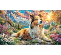 Central-Asian-Shepherd-Dog 1000 pièces Papier recyclé Puzzle Jeu Stimulant Cadeau Amusant & Activité Maison pour Adultes et Enfants de 12+ Ans 38x52/1000 pièces