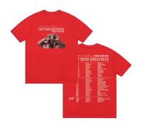 Central CEE Can't Rush Greatness World Tour T-Shirt col rond manches courtes coton Tee Femmes Hommes Streetwear Tops, Rouge, M