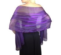 Central Chic Belle Écharpe Châle Étole - Violet - Brilliante - Cérémonies Fêtes Mariage