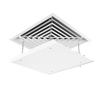 Central Déflecteur Climatisation de Ventilation, Carré Deflecteur Climatisation, Fixation Par Crochet à Chaîne, Installation Facile, Convient à Une Utilisation à Domicile et Au Bureau(60x60cm/24x24in)