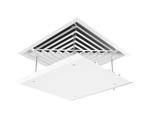 Central Déflecteur Climatisation de Ventilation, Carré Deflecteur Climatisation, Fixation Par Crochet à Chaîne, Installation Facile, Convient à Une Utilisation à Domicile et Au Bureau(60x60cm/24x24in)