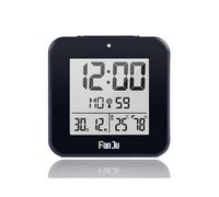 Central European digital radio alarm clock with snooze function, negative LC display, quick setting function.
