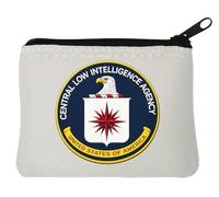 Central Low Intelligence Agency Pochette porte-monnaie en néoprène Blanc 10 x 11 cm