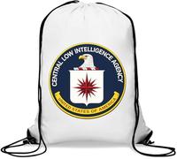 Central Low Intelligence Agency Sac de gym décontracté avec cordon de serrage Blanc