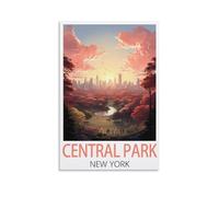 Central Park New York Poster vintage sur toile pour décoration de chambre à coucher 40 x 60 cm