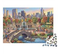 Central Park, New York Puzzle en Bois 1000 Pièces Adultes Et Enfants,Casse-tête,Dès 14 Ans,Déco Murale,Jeu Éducatif,Premium,Bois, Anti-Stress,Détente,Défi (75x50cm)