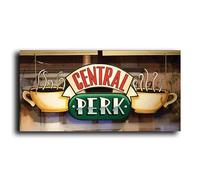 Central Perk Café Peinture sur toile Friends TV Show Affiches et impressions Tableau d'art mural scandinave pour décoration de salon 31 x 63 pouces - 80 x 160 cm Cadre en bois