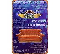 Central Perk Plaque en métal nostalgique pour cuisine, restaurant, bar, pub, boutique, bureau, café, garage, ferme, 20,3 x 30,5 cm