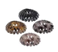 Centrale à cheveux d'oiseaux - Extensible Bun Maker | Bandes pour cheveux de peigne à nids de 4 oiseaux, pinces pour griffe à cheveux, fabricant de petits pains rétractables, élégant titulaire