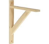 Centrale Brico Equerre Solo Bois Brut Naturel, H.17 x P.23 cm