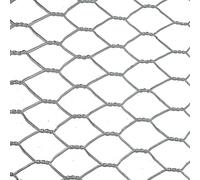 Centrale Brico Grillage pour Animaux Triple Torsion Gris, H.0.5 x L.10 m, Maille H.13 x l.13 mm