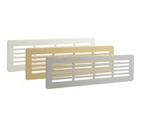 Centrale Brico Grille d'aération Aluminium anodisé, L.30 x l.8 cm