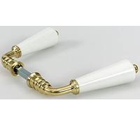 Centrale Brico Lot de 2 béquilles Porcelaine de Limoges laitonné, L.110 x l.3 x H.3 cm