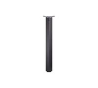 Centrale Brico Pied de table Legs TA001, 710R/60x60mm, noir mat
