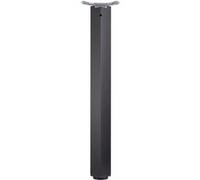 Centrale Brico Pied de table Legs TA001, 710R/60x60mm, noir mat