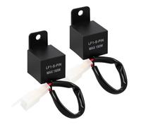 Centrale Clignotant LED Moto 2 Broches, Relais 12V Universel, Relais Clignotant LED Moto Puissance 150W, Indépendant de la Charge LF1-S-PIN, Relai de Contrôle de Fréquence pour Clignotants de Motos