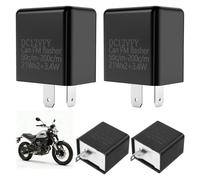 Centrale Clignotante 12V, 4 Pièces Relais Clignotant Led Moto, Relais De Clignotant Universel pour Moto - 12 V - 2 Broches - Led pour Feux Clignotants LED Scooters Voitures, Protection Automatique