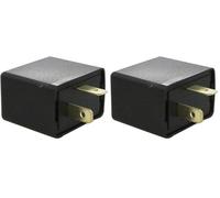 CENTRALE DE CLIGNOTANT UNIVERSELLE 12V 2x10W SANS BUZZER 2 FICHES POUR CLIGNOTANT A AMPOULE MOTO SCOOTER MOBYLETTE (Lot de 2)