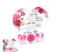 Centrale de table, décoration de table pour la fête des mères, décoration de la maison en acrylique en forme de cœur - À propos de la décoration de vacances Souvenir pour maison, lieu de travail