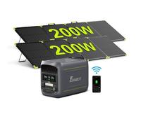 Centrale électrique portable - FOSSIBOT - F1800 - 1024W sortie - 1800W crête - 2×200W panneaux