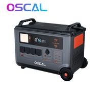 Centrale électrique portable OSCAL PowerMax 6000 6000W 3600Wh LiFePO4 Générateur solaire extensible avec 4 prises CA Only energy storage noir