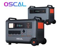 Centrale électrique portable OSCAL PowerMax 6000 6000W 3600Wh LiFePO4 Générateur solaire extensible avec 4 prises CA With 1*BP3600 noir