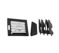 Centrale grille Voiture Compatible Avec Benz Pour W251 2006-2017 LHD Première Rangée Gauche Droite Vent Console Centrale Climatisation Grille D'aération Panneau De Sortie(Black Silver)