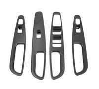 Centrale Intérieure Voiture Pour Hyundai Pour Santa Fe 2019 2020 2021 Fibre Carbone Porte Lève-vitre Interrupteur Panneau Couverture Garniture Intérieur Accessoires Voiture Style Garniture Couverture
