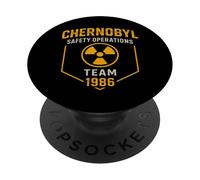 Centrale nucléaire, équipe des opérations de sécurité de Tchernobyl 1986 PopSockets PopGrip Adhésif