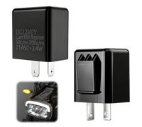 Centrale pour Clignotants Moto, Automatique Relais 2 Broches | Centrale Clignotante 12v pour Clignotant Moto LED, Clignotant Moto Ampoule, Avec Engrenage Réglable,Noir,Boîtier Ignifuge