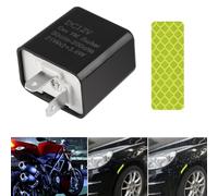 Centrale pour Clignotants Moto,Centrale Clignotant LED Moto.Centrale Clignotante 12v,pour Clignotant Moto LED,Clignotant Moto Ampoule,Avec Engrenage Réglable,Noir,Boîtier Ignifuge