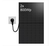 Centrale solaire de balcon LDY 820W avec micro-onduleur - 2x 400Wp Full Black modules PV + 800 Watt micro-onduleur-800W