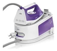 Braun CareStyle 1 IS1014VI, Centrale Vapeur, Débit de Vapeur 120 g/min, Coup de Vapeur 360 g/min, Semelle SuperCeramic FreeGlide 3D, Réservoir de 1,5 l, 2200W, 6 bar, Blanc/Violette
