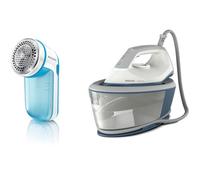 Centrale Vapeur - PHILIPS - BXA0019/00 - Série 2000 - 6 bars - 1.4L - Bleu/Blanc - accessoire inclus rase bouloche