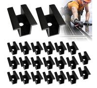 Centrales En Aluminium PV,Lot De 20 Pinces Centrales Pour Panneau Solaire,Pinces De Support De Module Solaire,Pince Centrale Pour Panneaux Solaires Pour Hauteur De Module 25-45MM,Noir