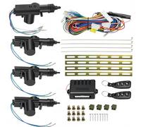Centralisation Voiture Universel 12V, Kit de Verrouillage Centralisé Universel 4 Portes avec 2 Télécommandes, Système d’Entrée Sans Clé, Actionneurs de Porte Inclus, Soutien Déverrouillage Coffre