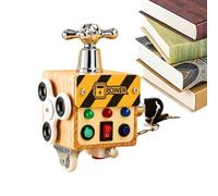 Centre d'Activité en Bois Jouet Électronique Bouton Marche-Arrêt Design | Centre d'Activité Éducatif en Bois pour Pour Garçons Filles Attention Langage