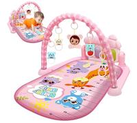 Centre d'activité pour bébé avec musique et léger et facile Baby Gym Play Mat avec hangle pendant amovible play tapis avec planche réglable pour les nouveau-nés les tout-petits, Cubes d'activité