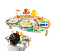 Centre d'activité Table de jeu - Table d'activités musicales en bois pour bébés, jo | Jouet moto de coordination à l'œil à la main de 2 ans, montessorise joues de jeu musical jouets en bois pour tout-